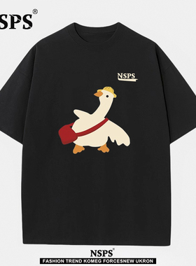 NSPS官方联名|奥特莱斯|特大码300斤男女装夏时尚流行全棉短袖t恤