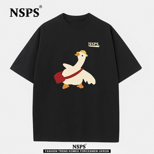 NSPS官方联名|奥特莱斯|特大码300斤男女装夏时尚流行全棉短袖t恤