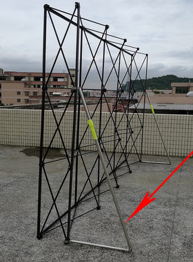 PVC双面用直杆拉网展架配件