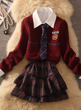 学院风JK制服套装三件套