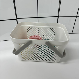 劳纳恩篮子手提洗澡篮浴室沐浴洗漱置物筐卫生间浴筐塑料篮子