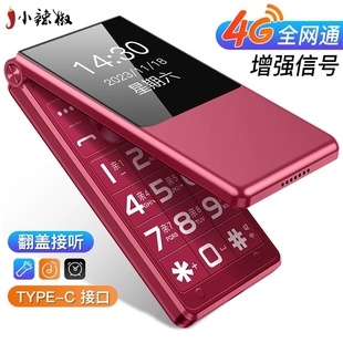 小辣椒（手机） L16翻盖老人机超长待机大字大声4G全网通老年人机
