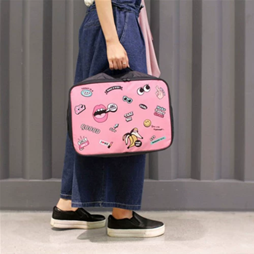 Универсальная мультяшная портативная сумка-органайзер для путешествий, чемодан, багажная сумка для техники, сумка для хранения, сумка для путешествий, в корейском стиле