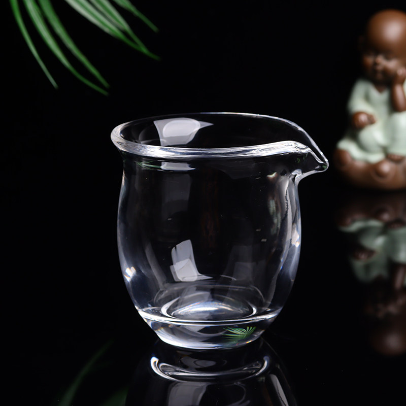 原矿石材日式自相纯手工白水晶公道杯大号高档茶海分茶器泡茶熔炼