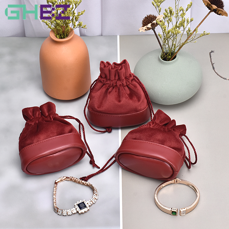 束口抽绳绒面化妆品收纳包装袋