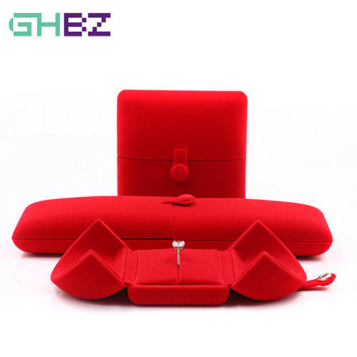 高档大红创意双开首饰盒