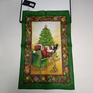 出外单亚麻茶巾餐巾瑕疵处理圣诞风格装饰布装饰画挂布拍照背景布