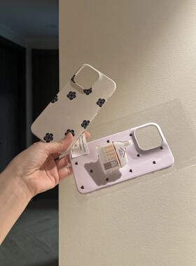 韩国ins博主紫色爱心壳适用于苹果16promax/14Promax/iphone12/11/半包硬壳iphone15pro全包菲林壳13