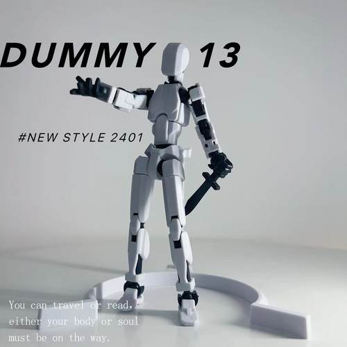 dummy 13免拼装成品磁吸支架关节人偶解压神器假人玩偶DIY可动