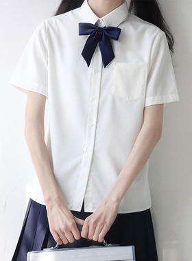 jk短袖衬衫女妙氏原创制服大码百搭日系校供感学生夏季衬衣学院风