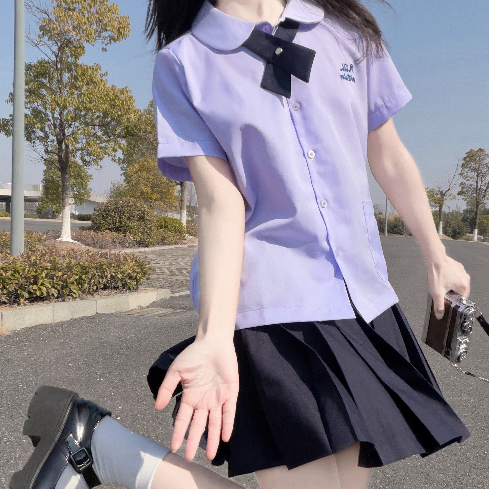 泰式百搭三色短袖妙氏原创JK一整套学院风基础春百搭jk制服设计感
