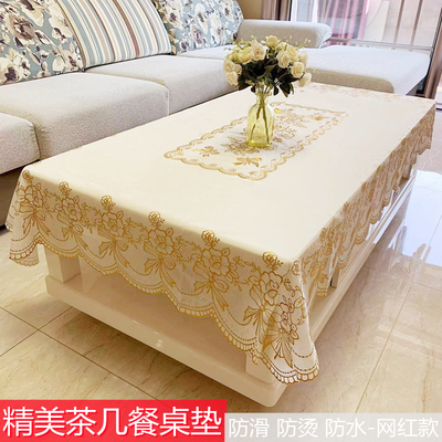 田园美式PVC塑料防水防烫桌布