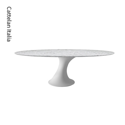 意大利进口 Cattelan Italia 意式现代风 Reef 椭圆形大理石餐桌