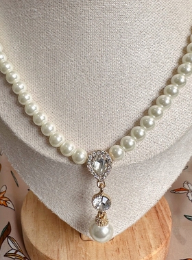 轻奢高级设计感结婚气质珍珠项链