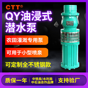 潜水泵QY 油浸式 QYF380V全不锈钢耐酸碱耐腐蚀立式 多级农用油浸泵