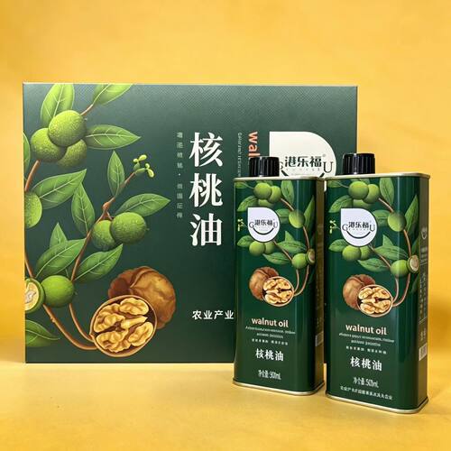 港乐福核桃油550ml*2铁罐