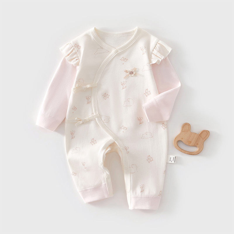 新生婴儿儿衣服a类纯棉四季初生女宝宝连体衣春秋款52码夏和尚服