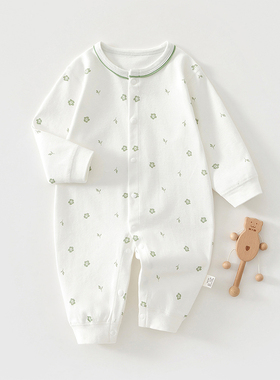 婴儿衣服春秋0到3个月新生儿连体衣a类纯棉73码秋冬打底宝宝衣服