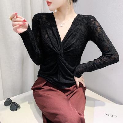 长袖休闲风网纱欧货性感不规则