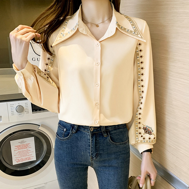新款长袖职业衬衫秋装女2025年刺