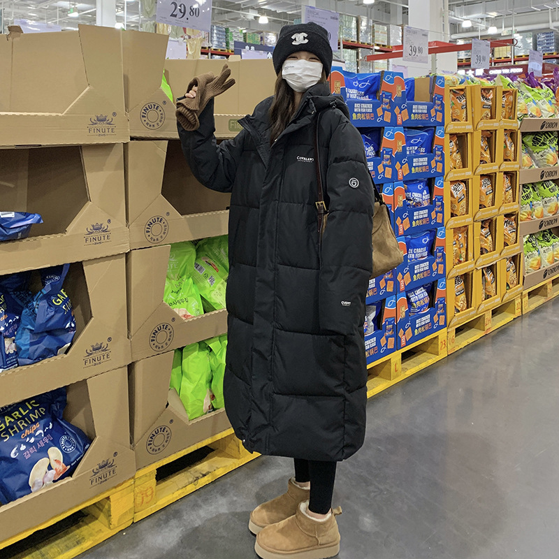 新款羽绒棉服女2025学院风中长