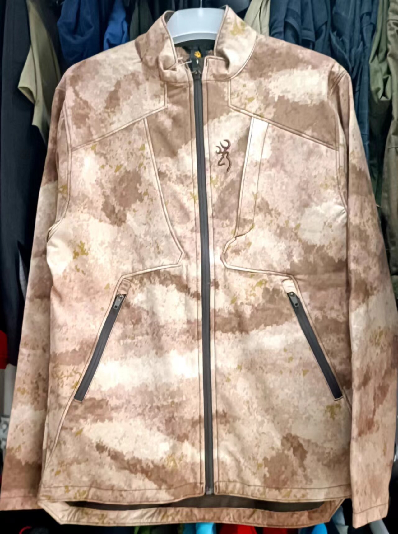 oyo户外 出口单 欧美仿生迷彩软壳衣CS野战服