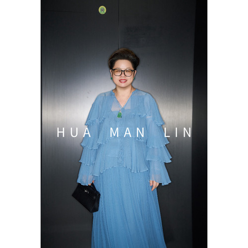 【花满林】圆领系带花边顺纡真丝桑蚕丝上衣268712