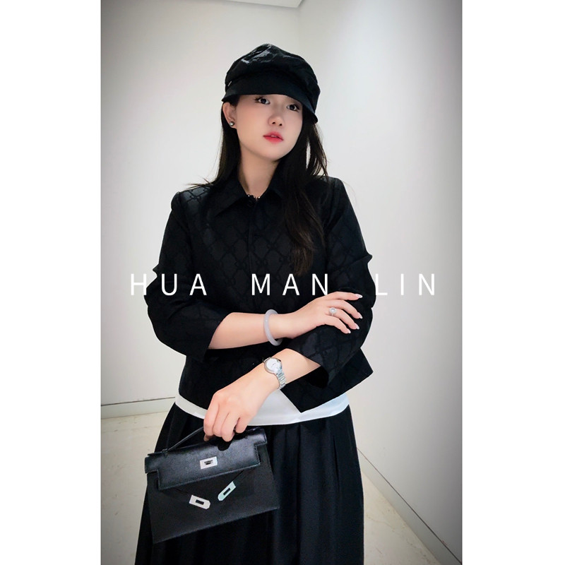 【花滿林】翻领上久楷真丝桑蚕丝丝毛长袖外套259809