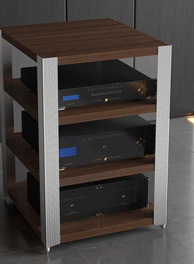 捷盛F3系列HIFI影音器材功放机架CD发烧音响木质铝合金功放机柜子