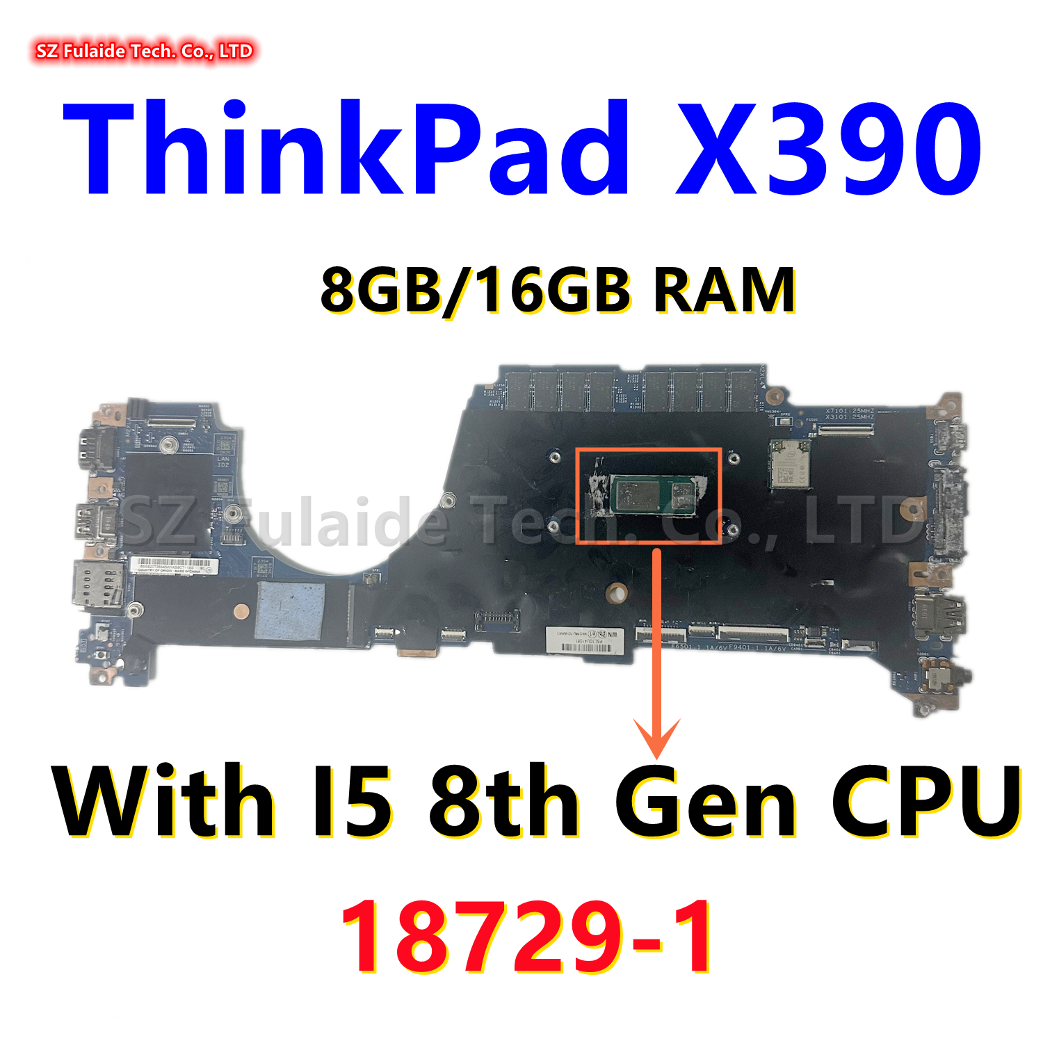 原装 Lenovo 联想 ThinkPad X390 Yoga 主板 18729-1 I5 8代 8gb