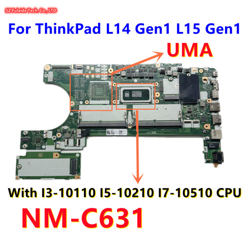 适合Thinkpad联想L14/L15 GEN1 GEN2主板NM-C632 NM-C631
