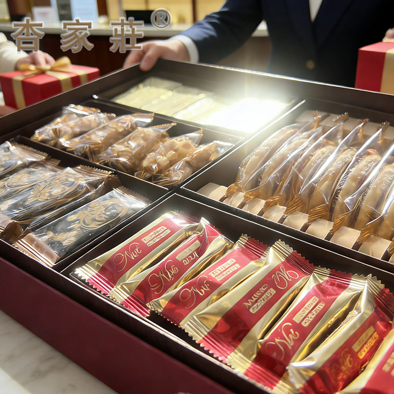 杏家庄一帆风顺坚果食伴手礼盒888克夏威夷果仁酥凤梨酥太妃糖