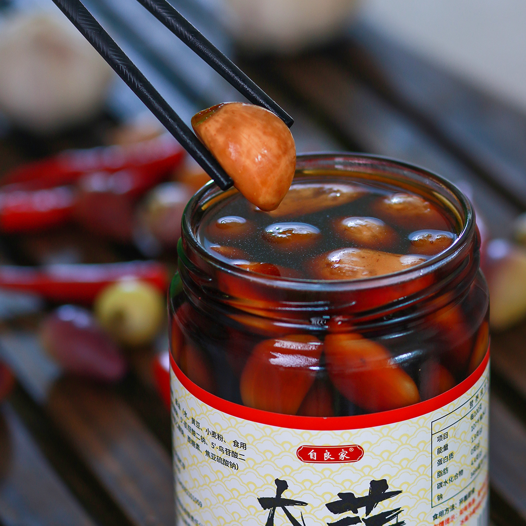 自良家酱香泡蒜328G腌制广西热销
