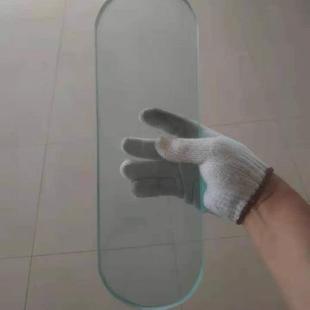 两端半圆形玻璃视镜耐高温钢化玻璃板长条玻璃方框式液面计椭圆形