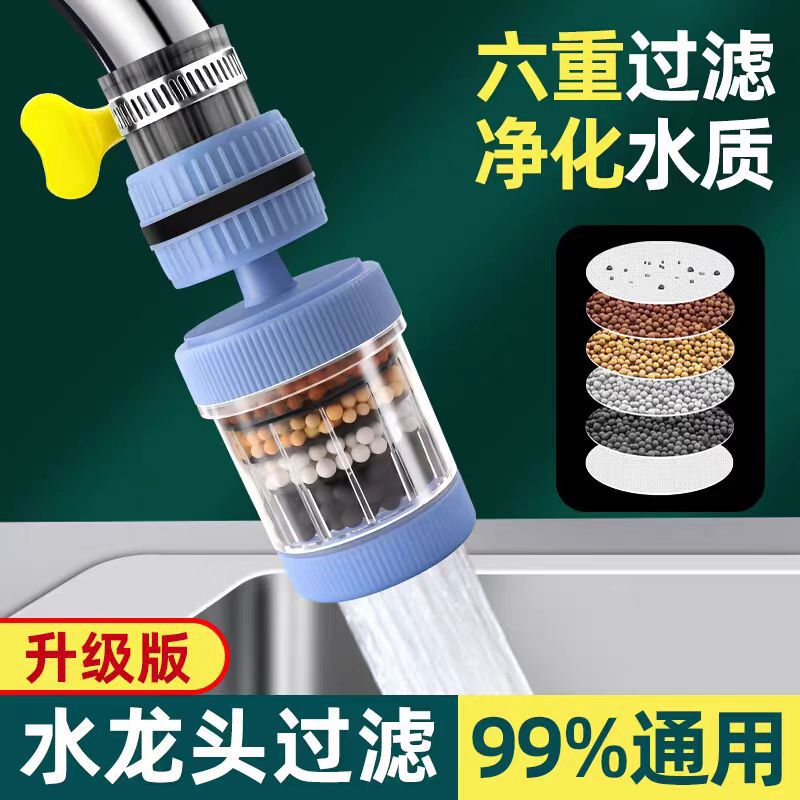 水龙头延伸过滤器厨房通用防溅嘴家用自来水净化360°花洒净水器