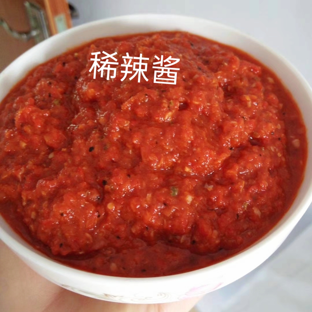 农家辣椒酱 湖北宜昌长阳特产农家辣椒酱稀辣酱广交酱调味料500克