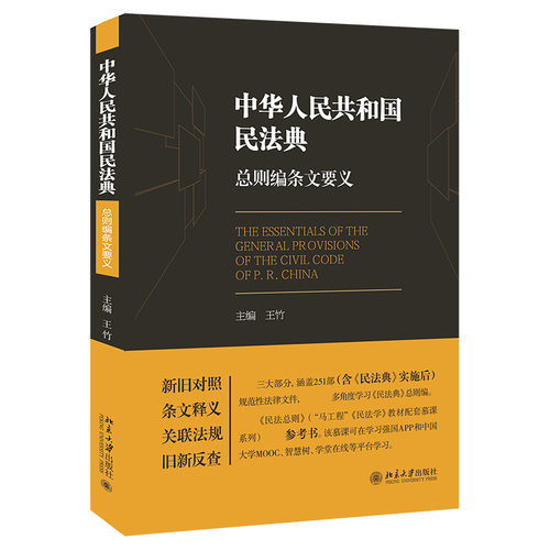 《中华人民共和国民法典》总则编条文要义 北京大学旗舰店正版