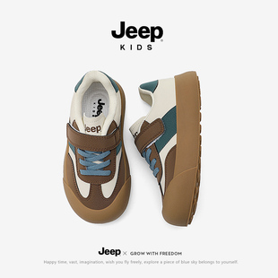 低帮休闲童鞋 防滑女童鞋 春秋款 男童德训鞋 子 2025新款 jeep儿童板鞋