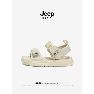 jeep儿童凉鞋男童夏款夏季2024新款大童运动涉水露趾女童沙滩鞋子