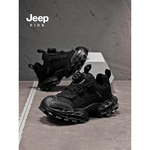 Jeep童鞋儿童加绒棉靴黑色男女童鞋子2026冬季新款户外保暖过冬鞋
