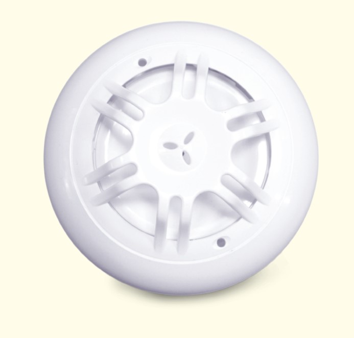 上海ED528温感探测器吸顶安装有线 圆型12v供电2芯信号白色