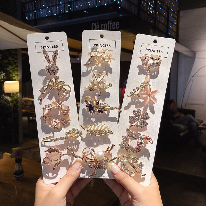 韩国新款时尚复古胸针创意水钻丝巾扣珍珠饰男女动物别针胸花,饰品/流行首饰/时尚饰品新,胸针,淘宝优惠券,粉丝福利购,淘宝优惠卷