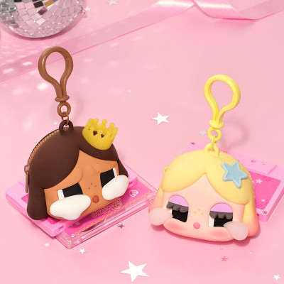 POPMART泡泡玛特哭娃CRYBABY SHINY SHINY系列金色棕色耳机包周边