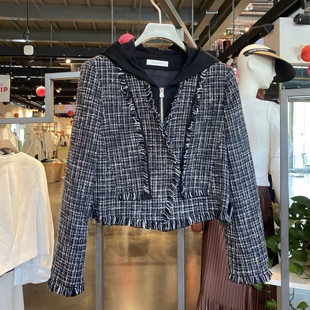 S系列｜“专柜正品” 24秋款拼接款连帽假两件休闲外套 S24311320