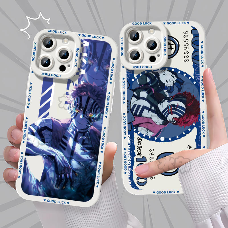 鬼灭之刃无限城上弦猗窝座手机壳适用苹果1617PROMAX17AIR11PROMAX红米NOTE1516IQOOZ9TURBO华为MATE50新款Y3