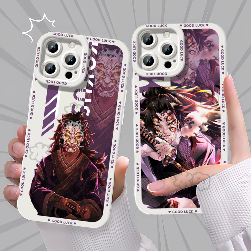 鬼灭之刃无限城上弦黑死牟动漫手机壳适用苹果16荣耀200IQOOZ10TURBO红米NOTE15OPPOY52S华为NOVA13NOTE15PRO