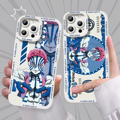 鬼灭之刃无限城上弦猗窝座动漫手机壳适用苹果16红米K80荣耀100X50华为NOVA1411卡通17PRONOTE15K70IQOOZ9