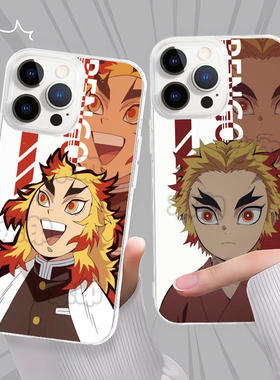 鬼灭之刃无限城炎柱炼狱杏寿郎手机壳适用苹果17华为MATE70MATE40荣耀400P801416PROMAX11卡通151加ACE5100红