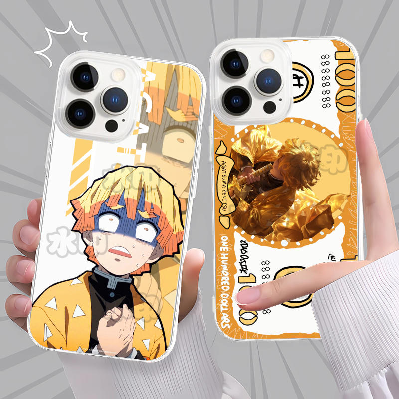鬼灭之刃无限城我妻善逸手机壳适用苹果17VIVOY300PRO红米K70荣耀X501加ACE5Y200IIQOOZ10TURBOOPPOA6华为MAT