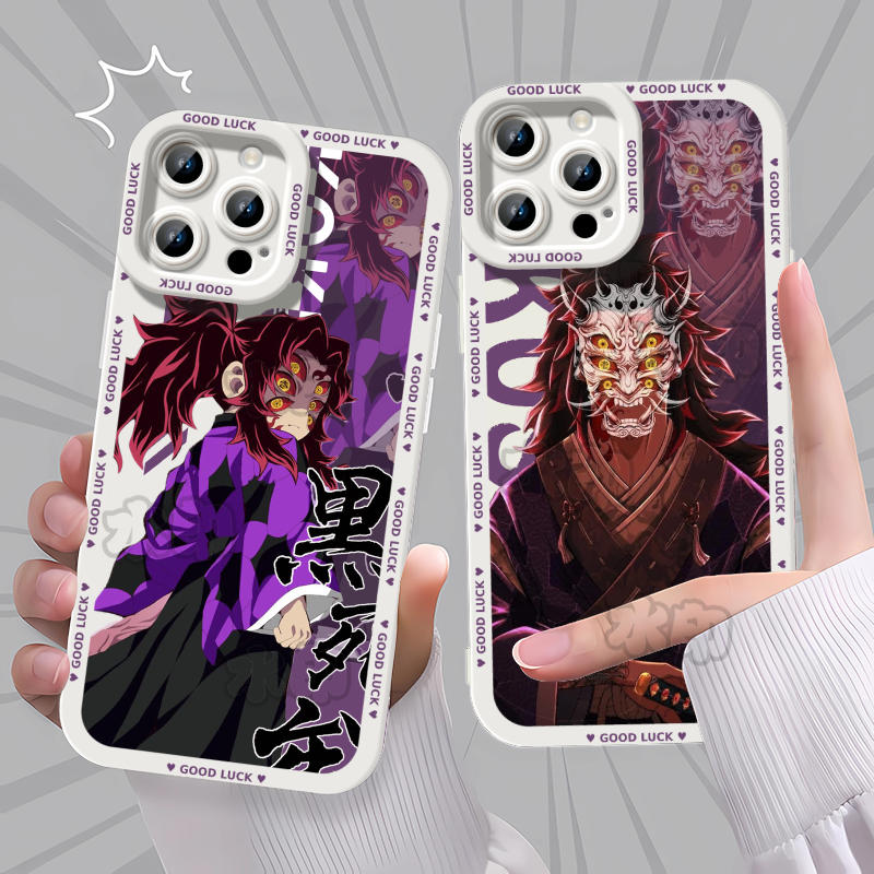 鬼灭之刃无限城上弦黑死牟手机壳适用苹果1717PROMAX1214卡通13华为MATE70荣耀200真我IQOONEO10PROPLUS14PRO